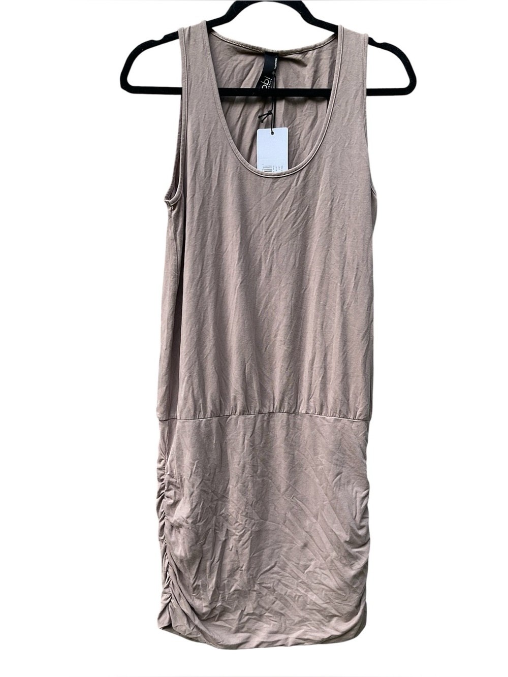 BOBI LA Draped Modal Jersey Side Shirred Tank Dress